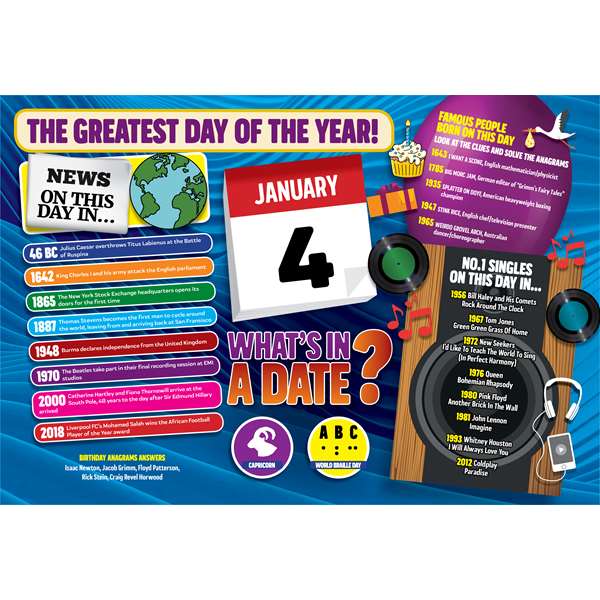 WHAT'S IN A DATE 4th JANUARY STANDARD 