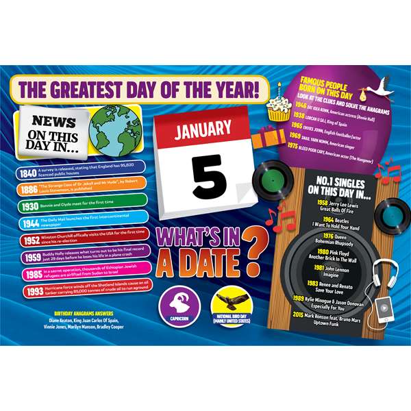 WHAT'S IN A DATE 5th JANUARY STANDARD 