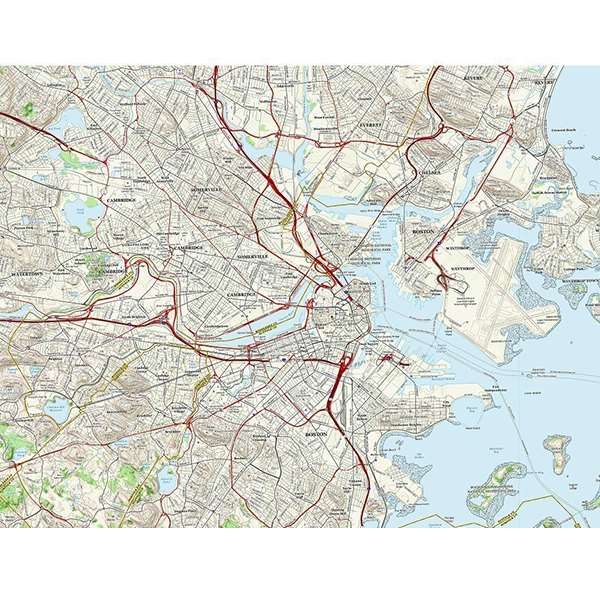 BOSTON CITY MAP JIGSAW PUZZLE 