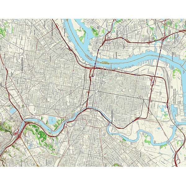 PHILADELPHIA CITY MAP JIGSAW PUZZLE