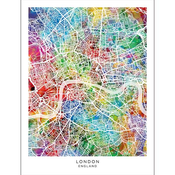 VIBRANT LONDON CITY MAP